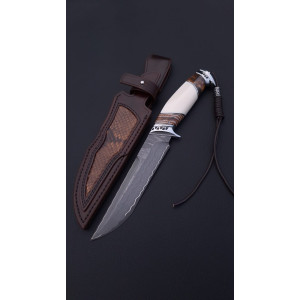 ГВАРДІЯ авторський ніж ручної роботи, сталь Rex 121CPM у нержавіючому дамаску, 67 HRC. Photo 2